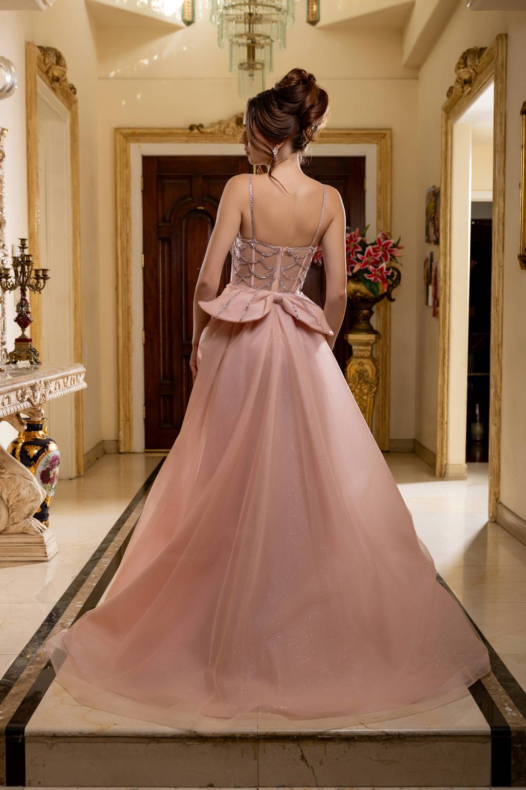 Scoop Floor-Length with Train Tulle Prom Mermaid Trumpet May Queen RQ8234