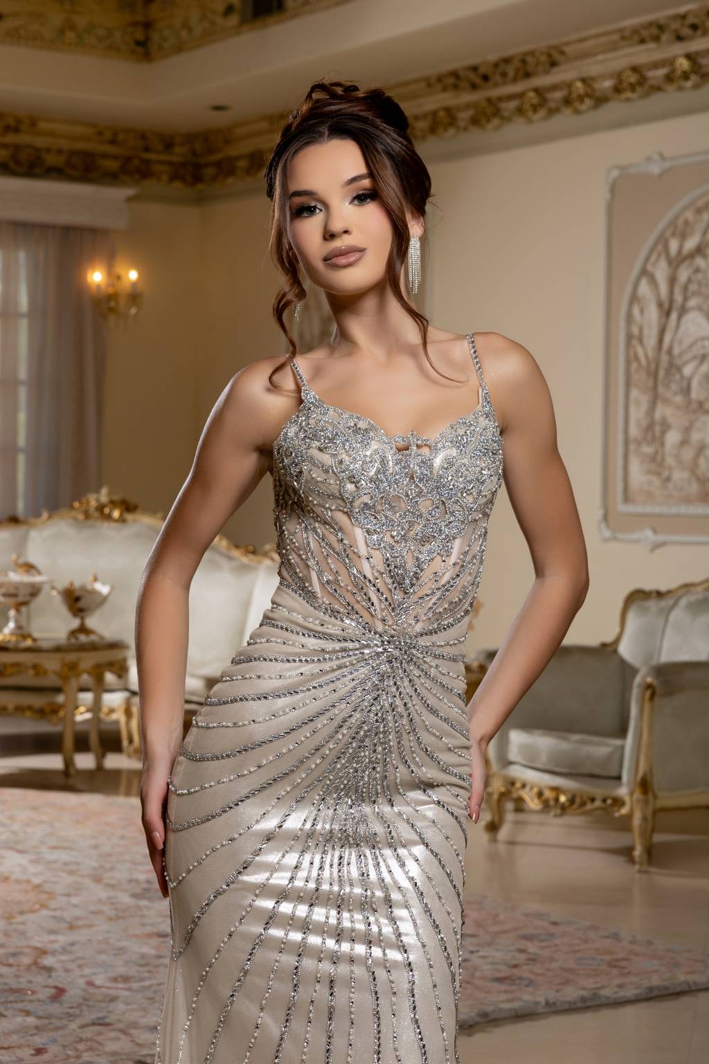 Sweetheart Floor-Length Tulle Prom Sheath Column May Queen RQ8235