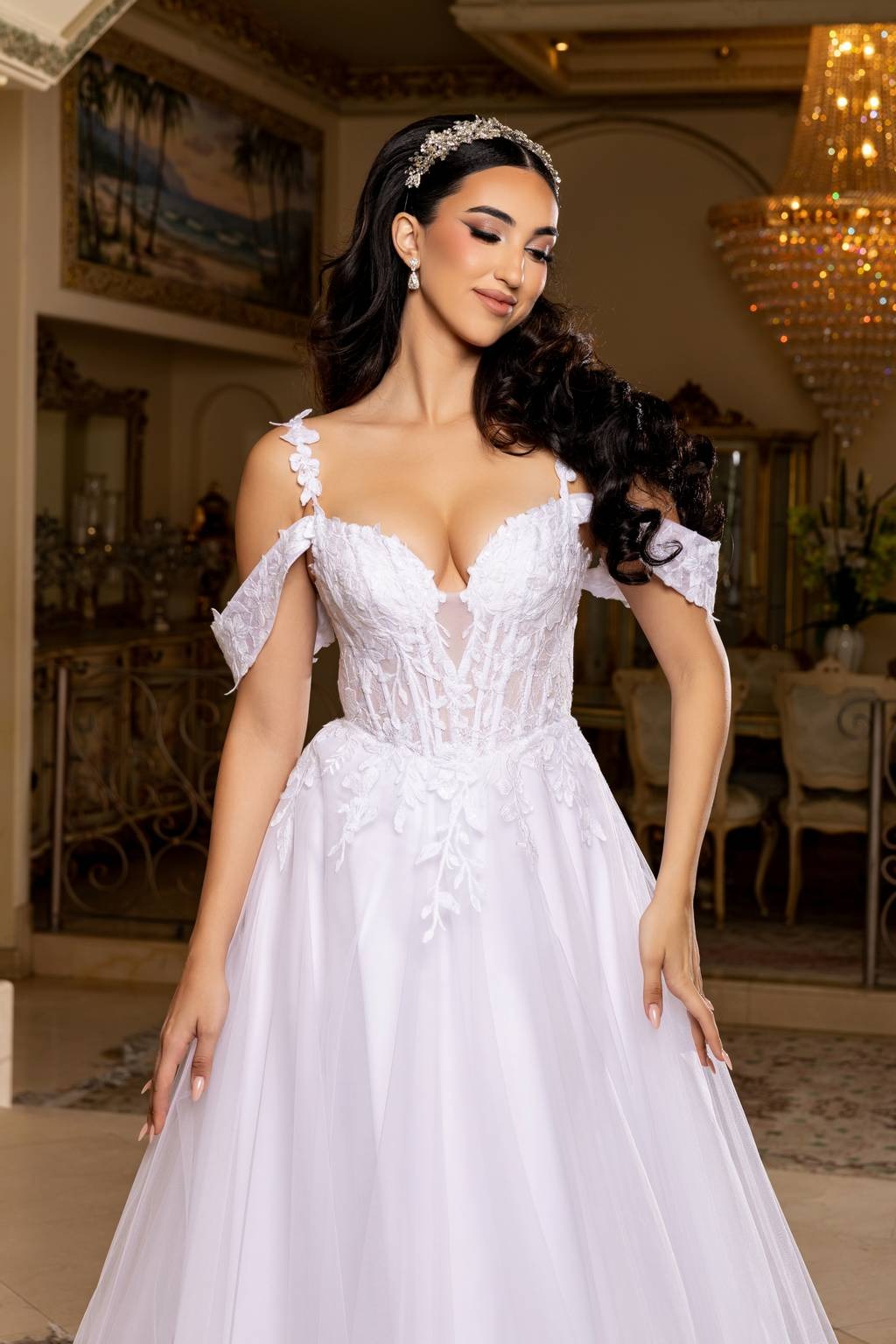 Sweetheart Floor-Length Tulle Bridal Dress A-Line May Queen RQ8272