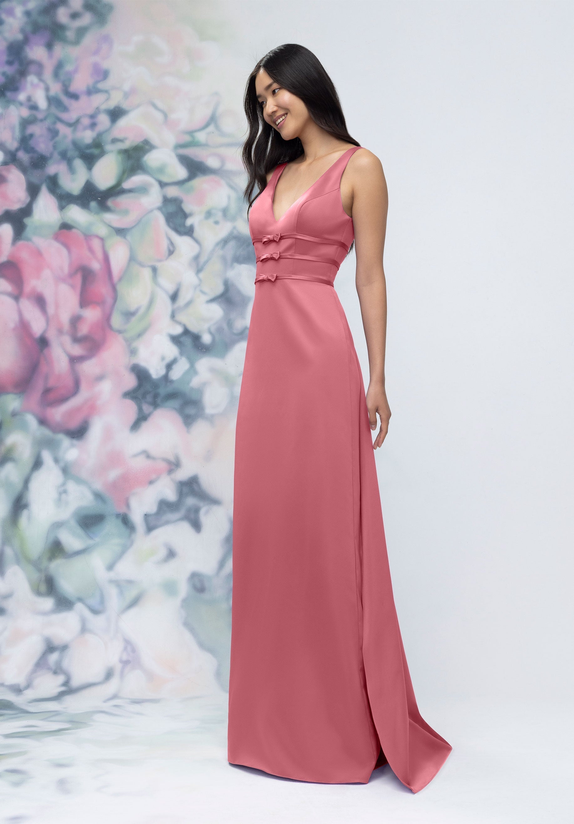 Formal Dresses Slit Formal Long Dress Rosewood-Satin-3030013-Train