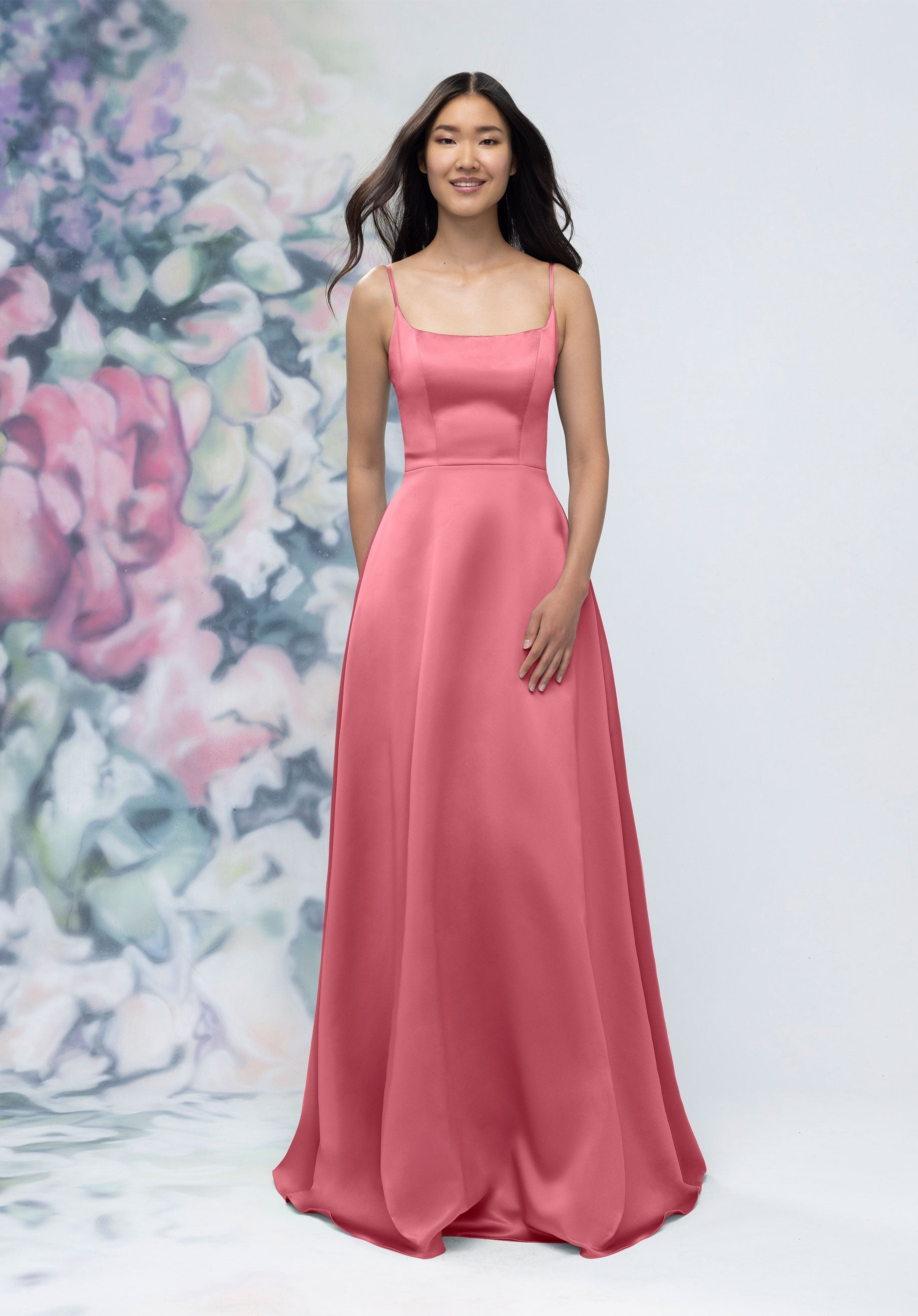 Formal Dresses Long Formal A Line Gown Rosewood-Satin-3030017-A Line