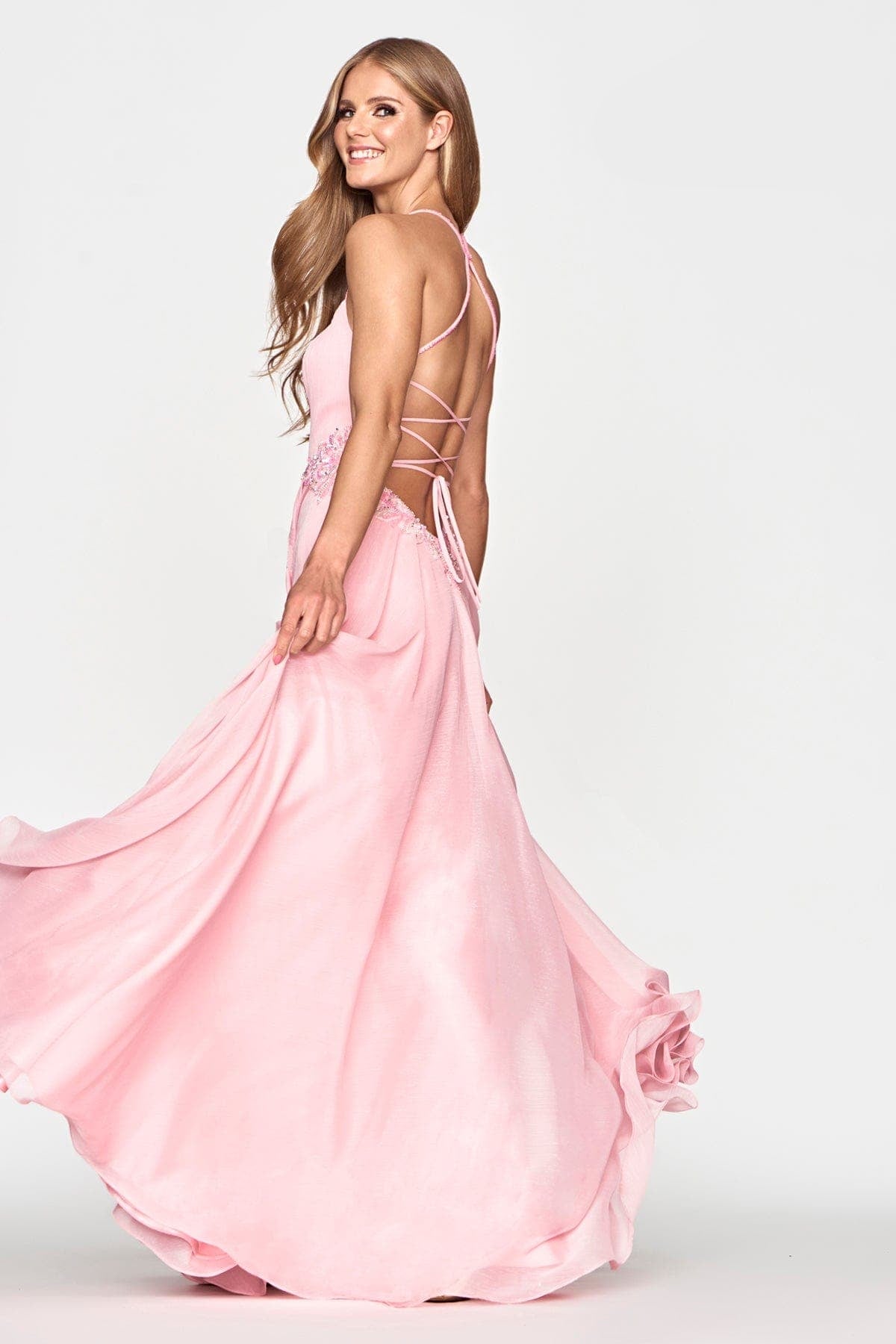 Prom Dresses Glitter Long Formal A Line Prom Dress Light Pink