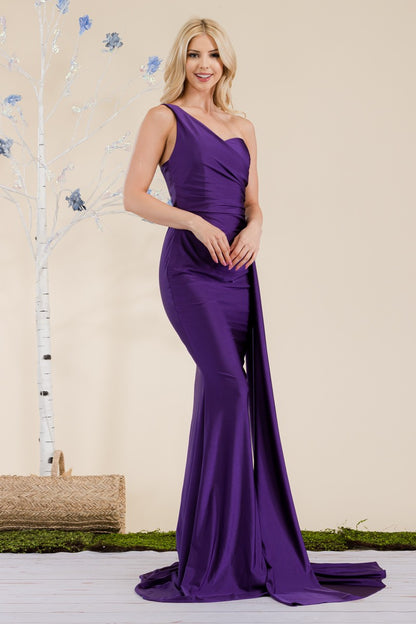 Prom Dresses Formal Prom Long Train Dress Purple