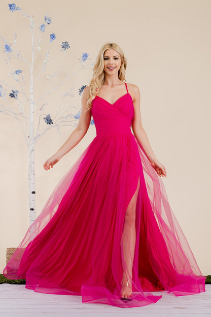 Prom Dresses Long A Line Formal Prom Gown Fuchsia