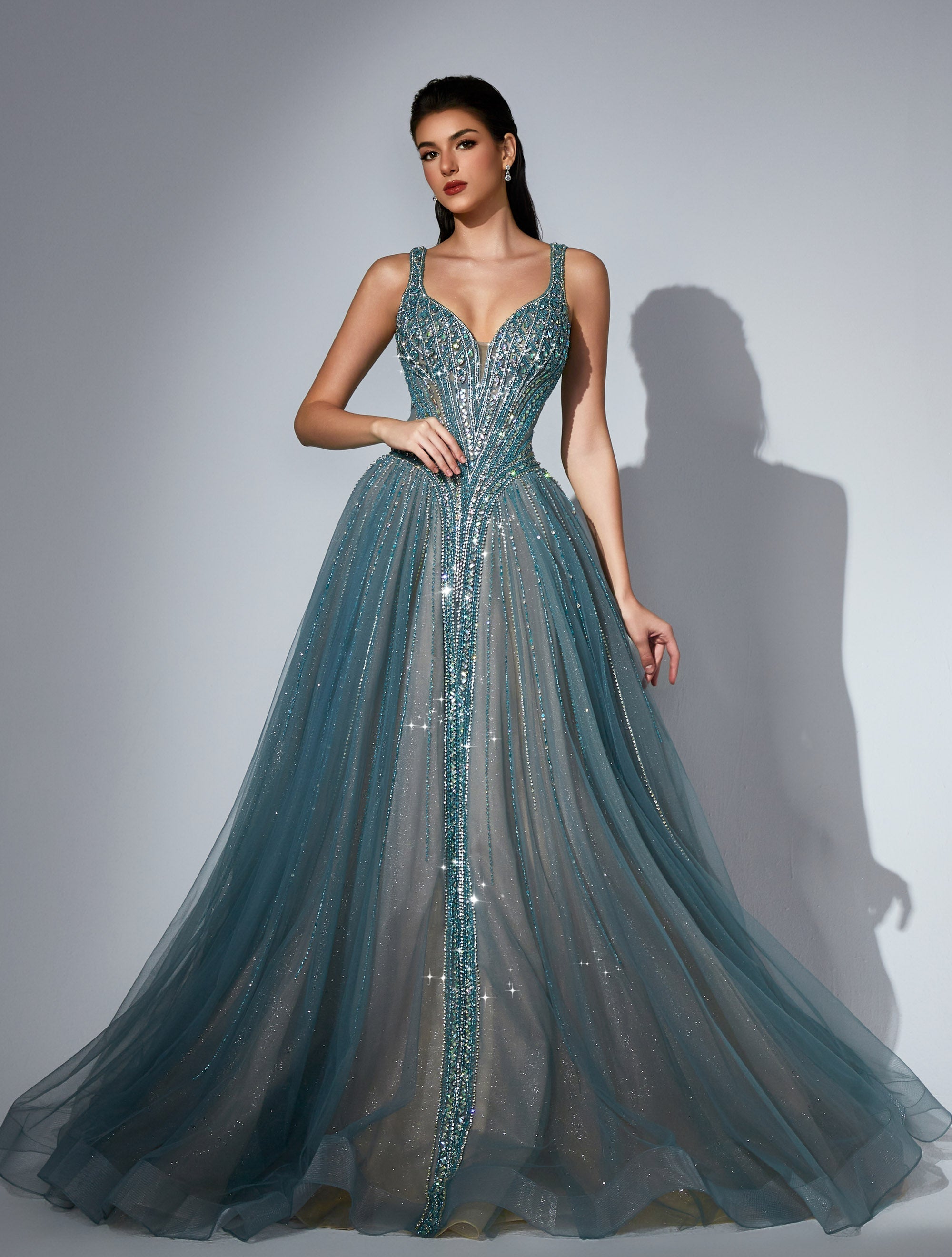 Sweetheart Floor-Length Tulle Prom Mermaid Luscious Delia LD11533 Pre Order
