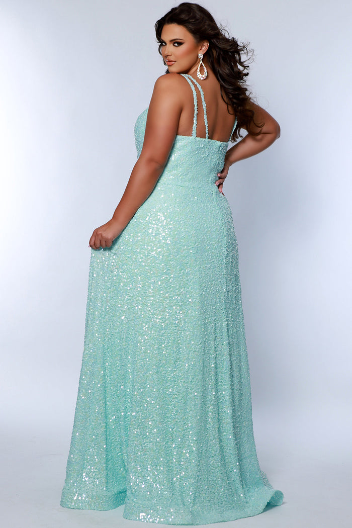 Plus Size Dresses Plus Size Dresses Prom Sequin A Line Formal Plus Size Dress Seafoam