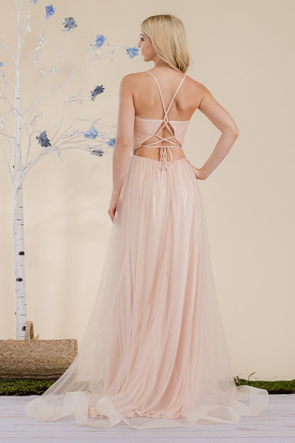 Prom Dresses Long A Line Formal Prom Gown Apricot