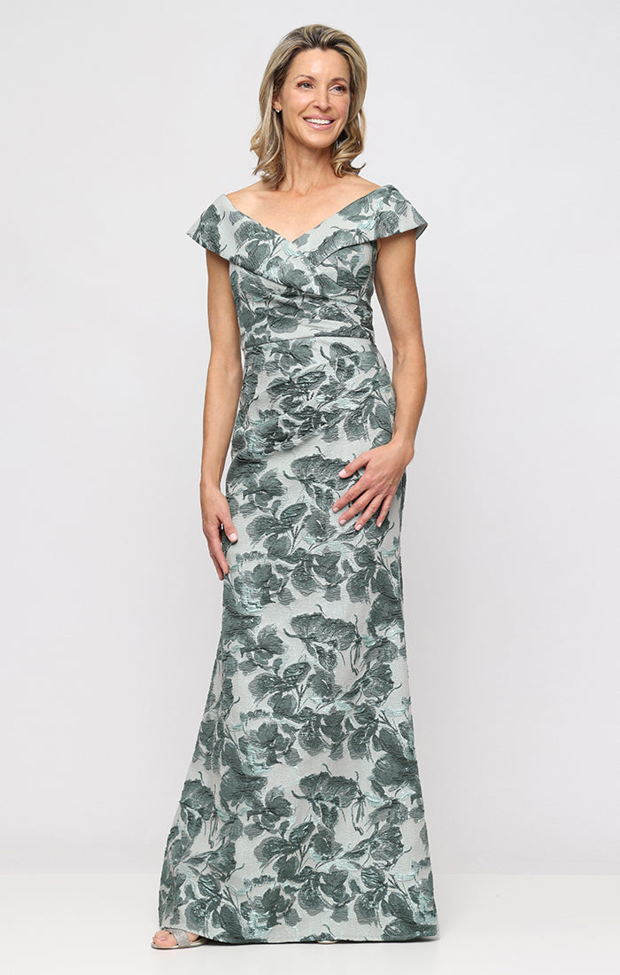 Formal Dresses Formal Long Floral Dress Sage-Jacquard-8181277-Floral