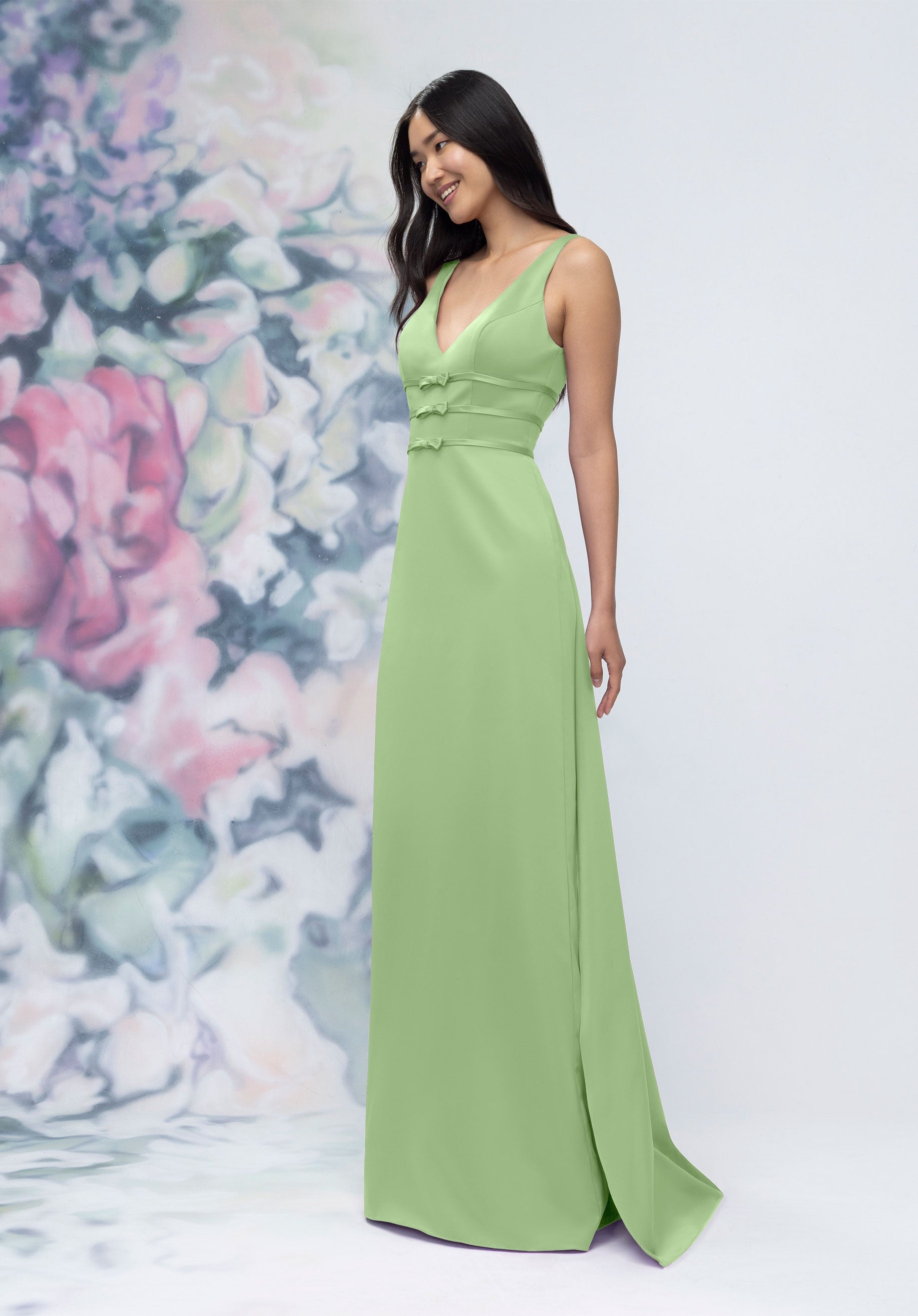 Formal Dresses Slit Formal Long Dress Sage-Satin-3030013-Train