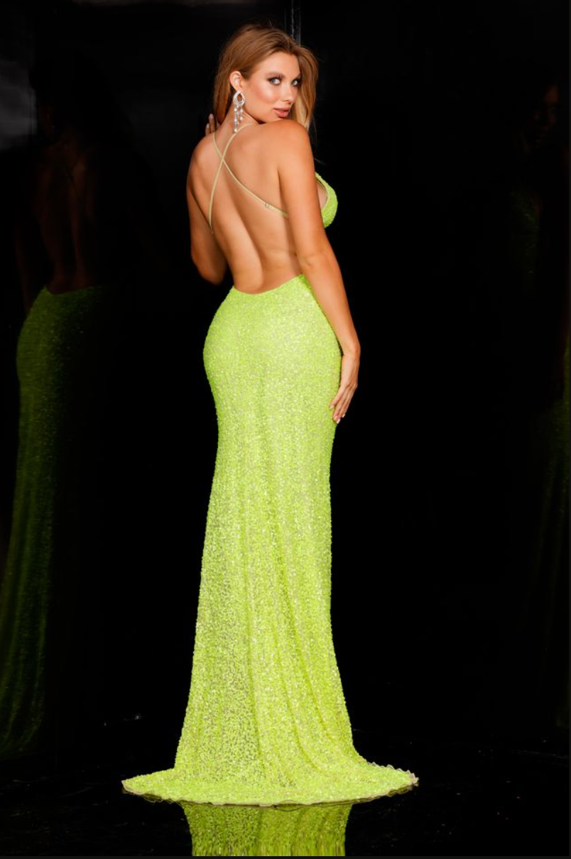 Prom Dresses Long Fitted Formal Sequin Prom Dress Aleta 275 Lemonade