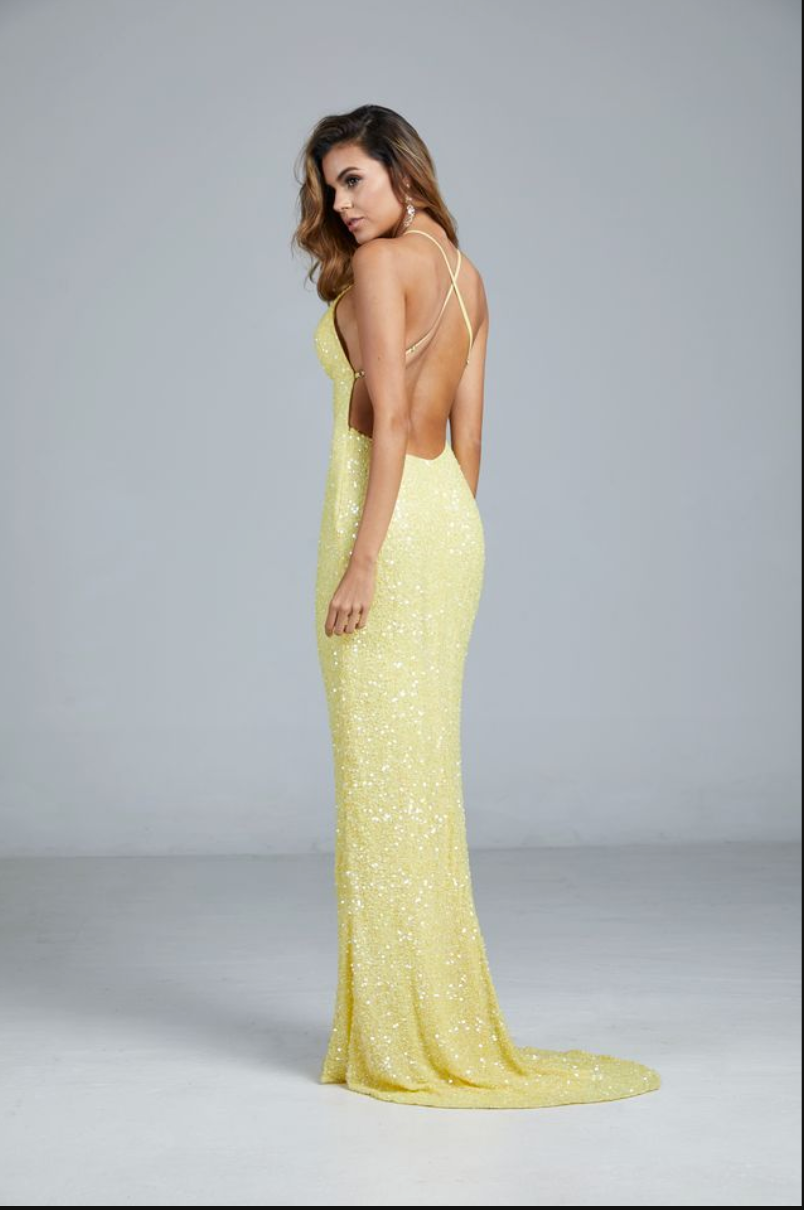 Prom Dresses Long Sequin Formal Prom Dress Aleta 275 Lemon