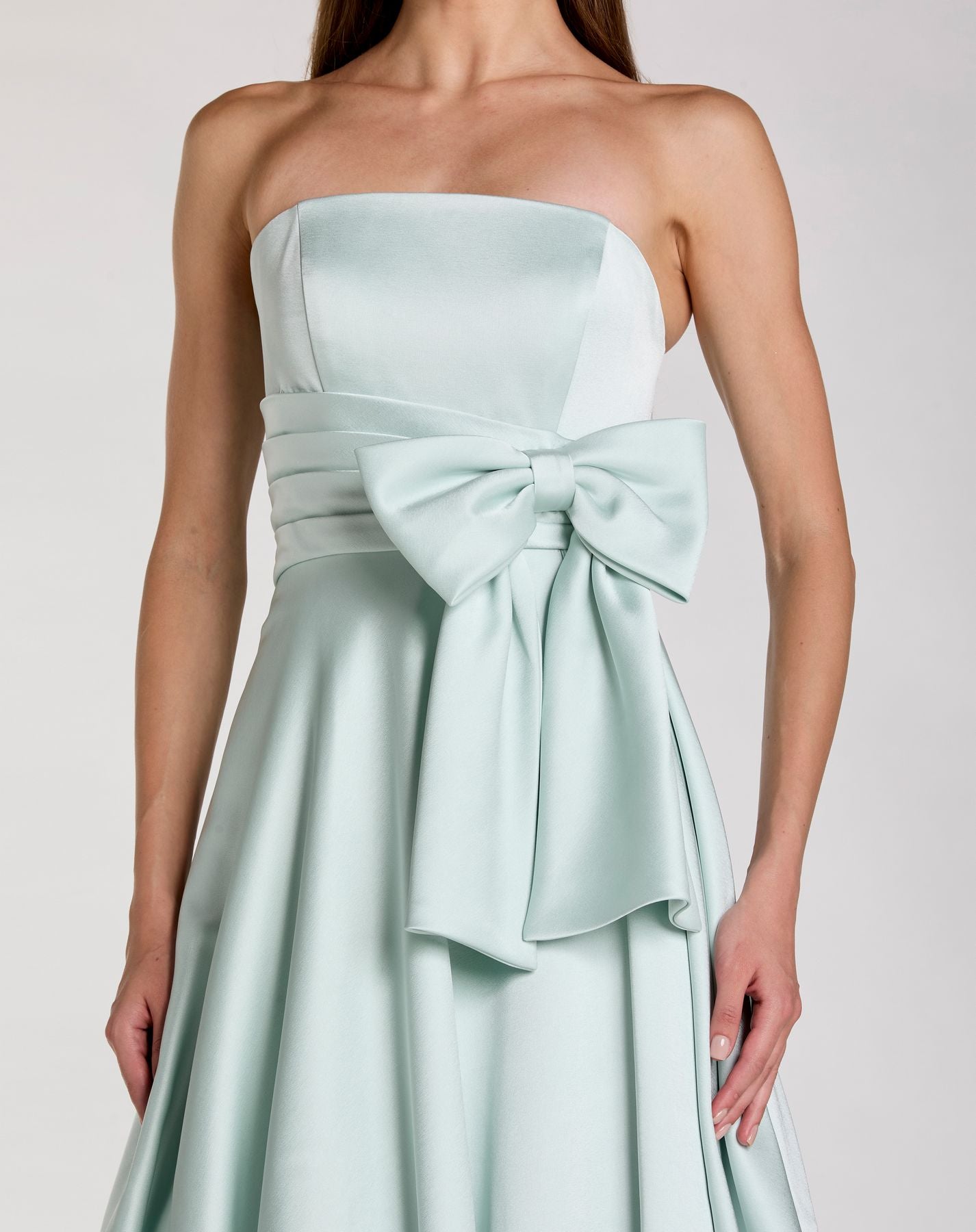 Formal Dresses Long Prom Formal Gown - A Line - Mac Duggal 56318 Seafoam-Satin-56318-A Line