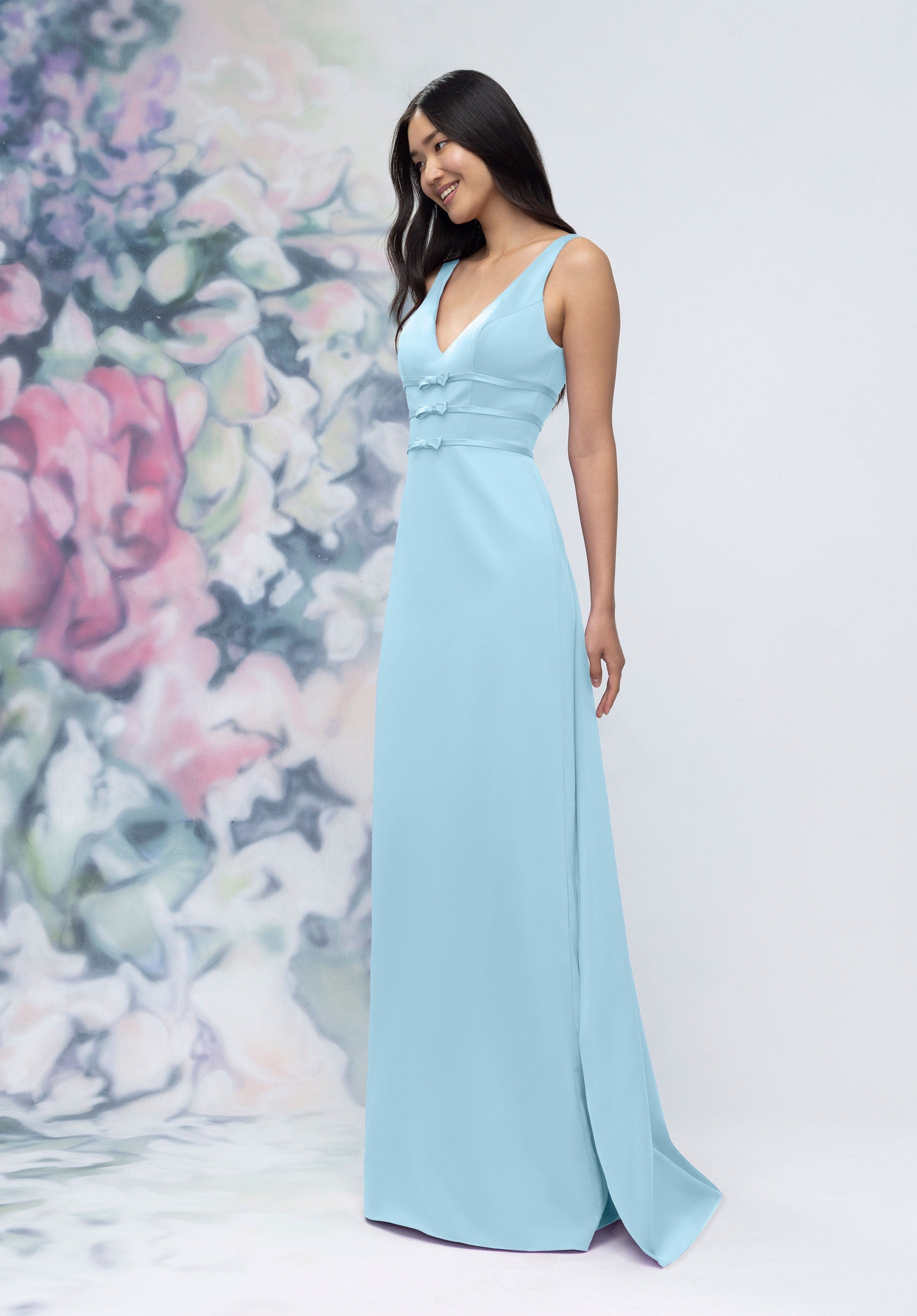 Formal Dresses Formal Long Slit Gown Sky-Satin-3030013-Train