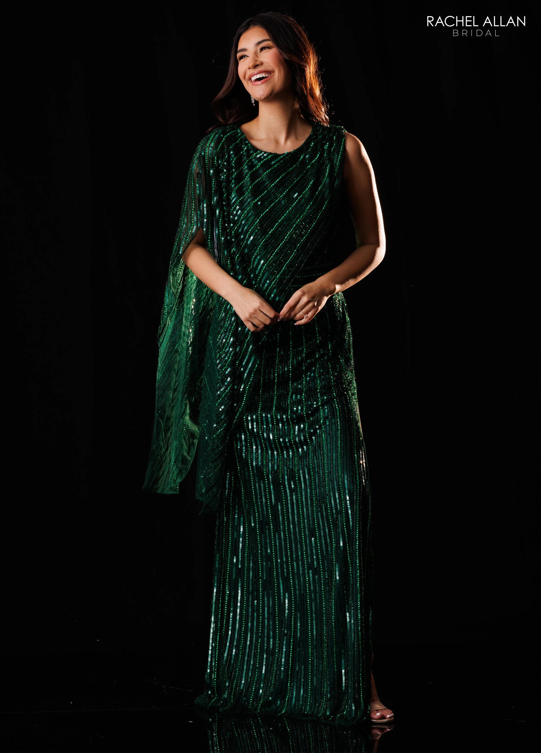 Scoop Floor-Length Sequin Formal Sheath/Column Rachel Allan RB8250
