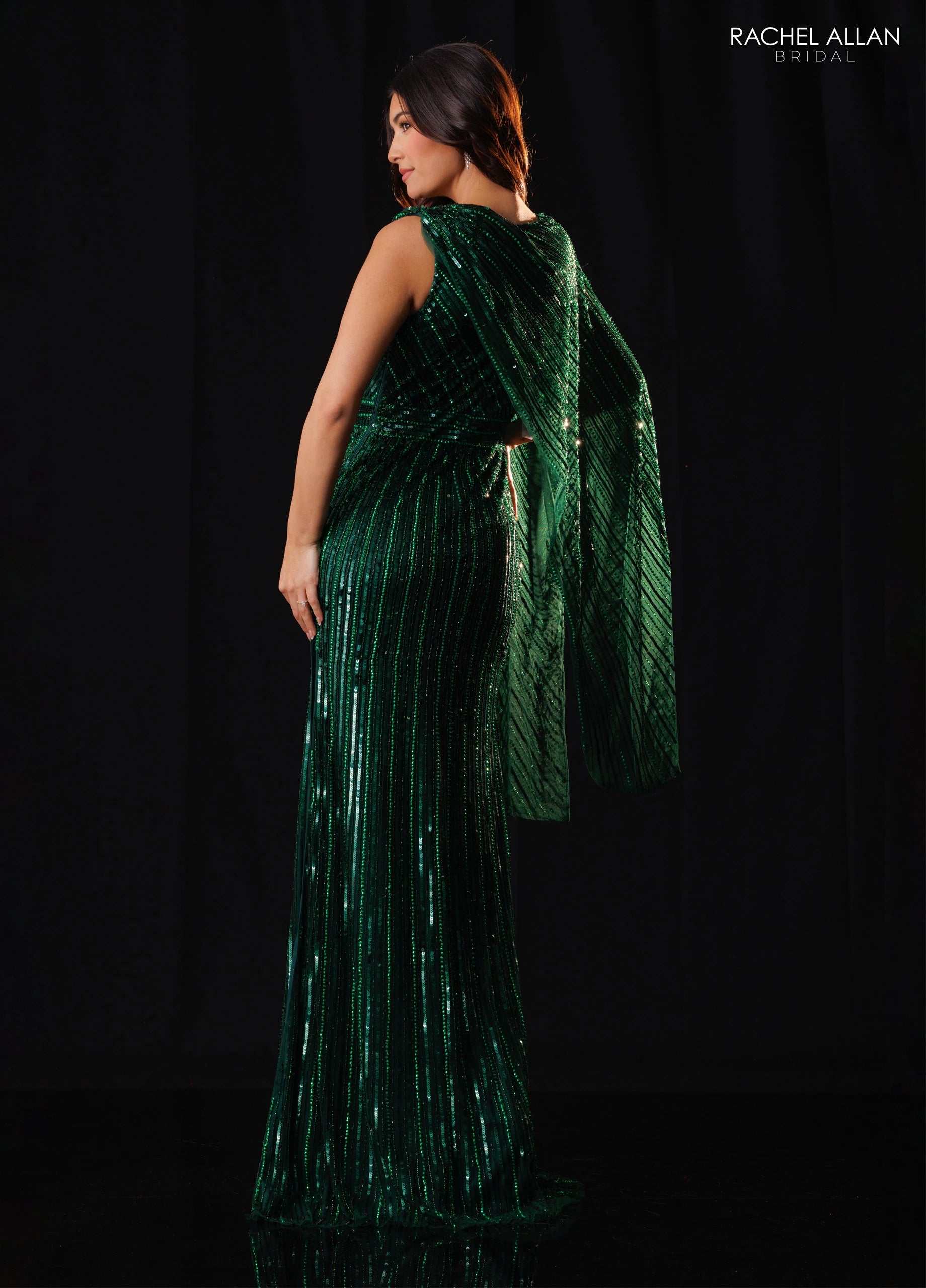 Scoop Floor-Length Sequin Formal Sheath/Column Rachel Allan RB8250
