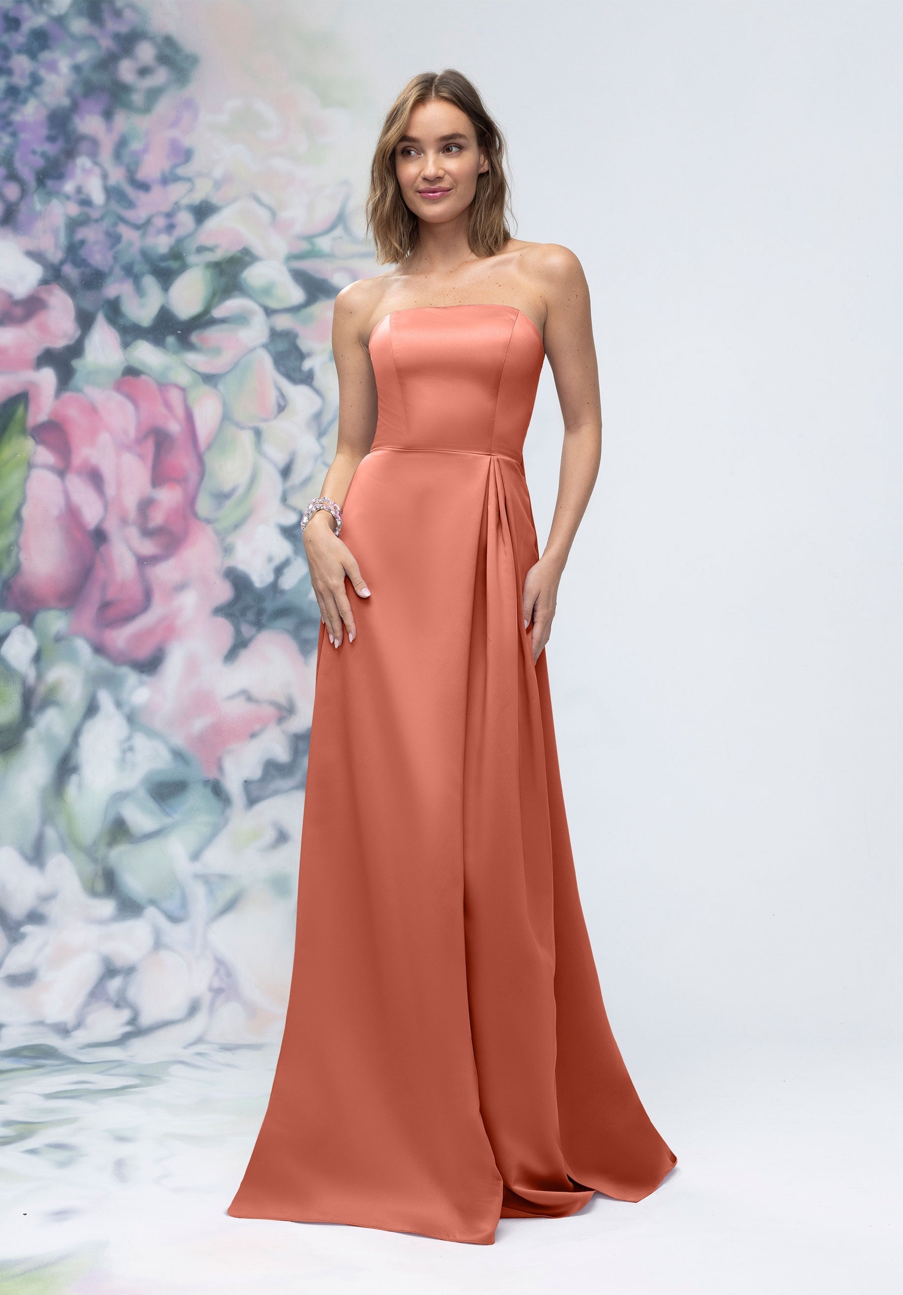 Formal Dresses Formal Long Evening Gown Spice-Satin-3030014-Pleated