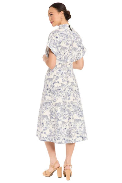 London Times Shirred Wrap Sleeveless Maxi Dress T10311M
