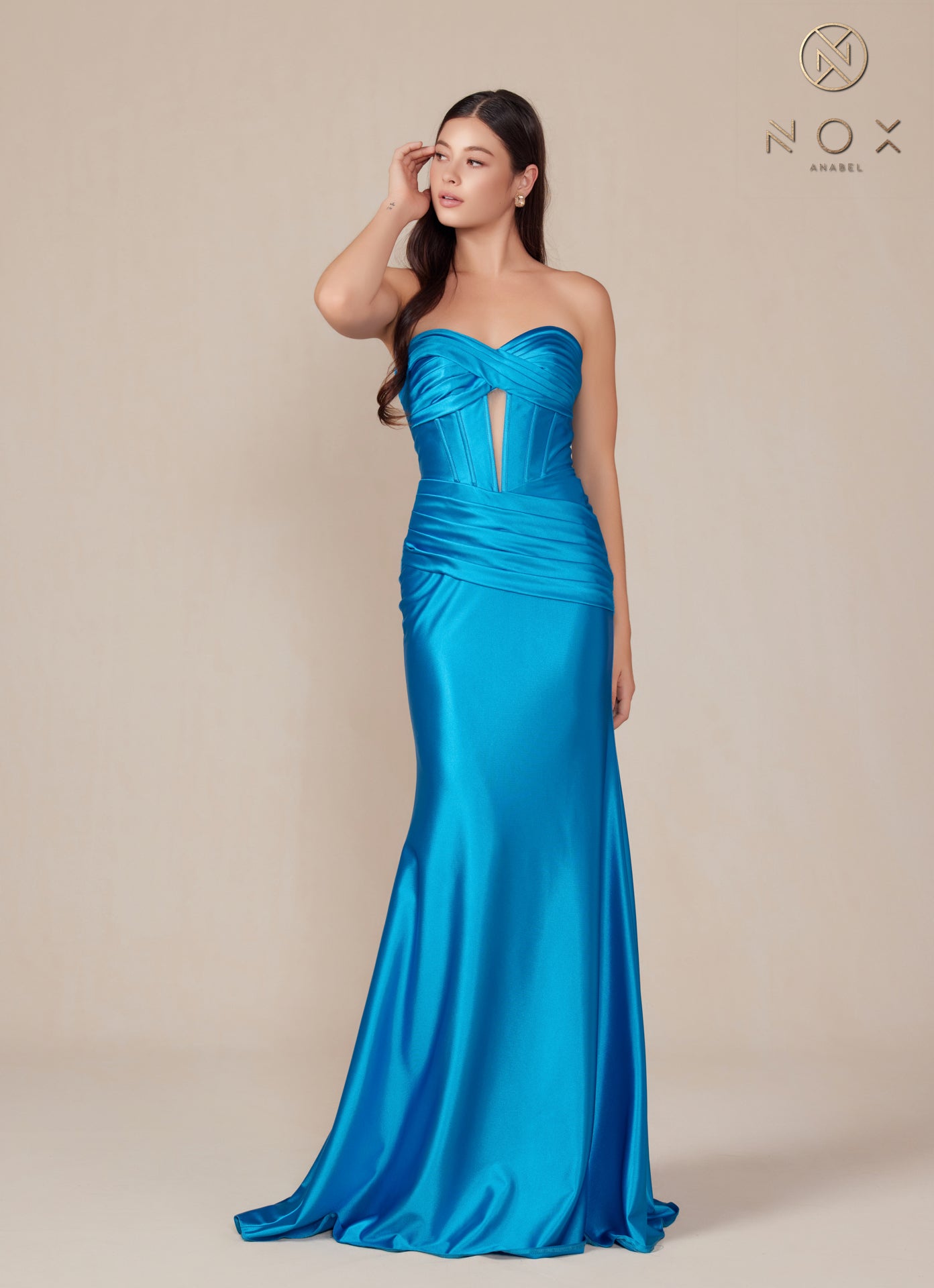 Prom Dresses Long Fitted Evening Prom Dress Ocean Blue