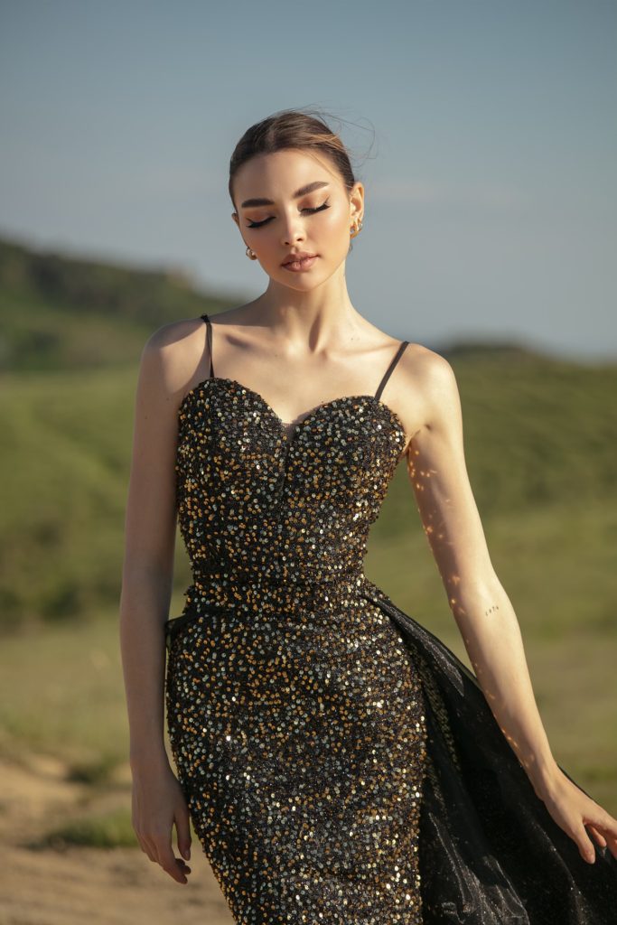Sweetheart Floor-Length Sequin Formal A-Line Gown - Tina Holly TYTK046