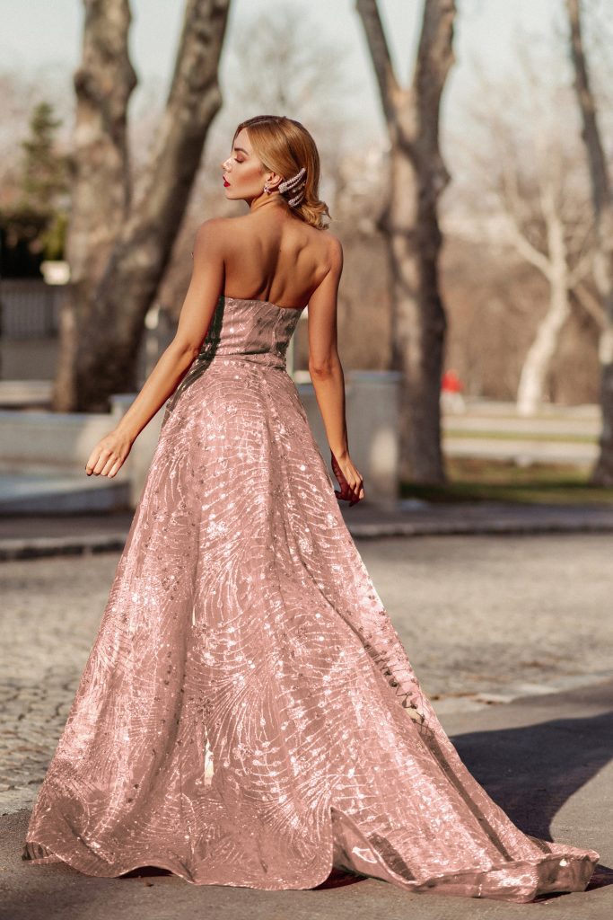 Strapless Floor-Length Sequin Formal A-Line Gown Tina Holly TYTK310