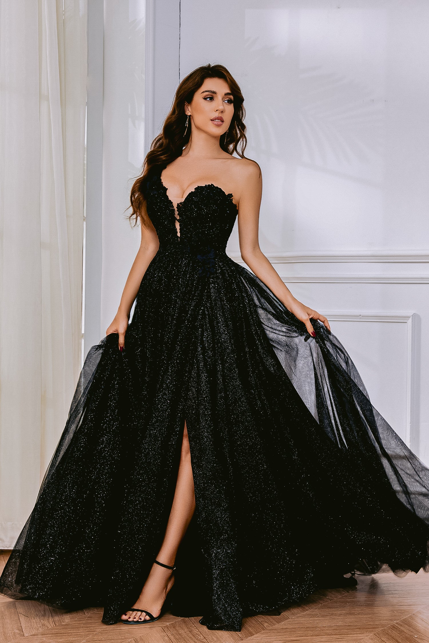 Tina Holly TK554 Long Glitter Ball Gown Formal Prom Dress