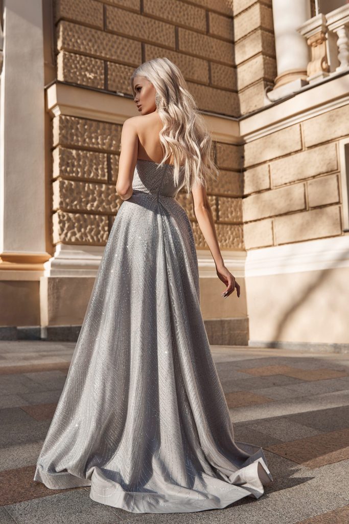Strapless Floor-Length Sequin Formal A-Line Gown Tina Holly TYTQ036