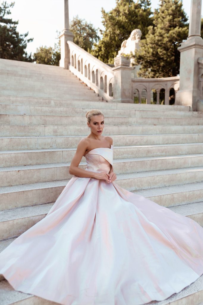 Strapless Floor-Length Satin Formal Ball Gown Tina Holly TYTW071