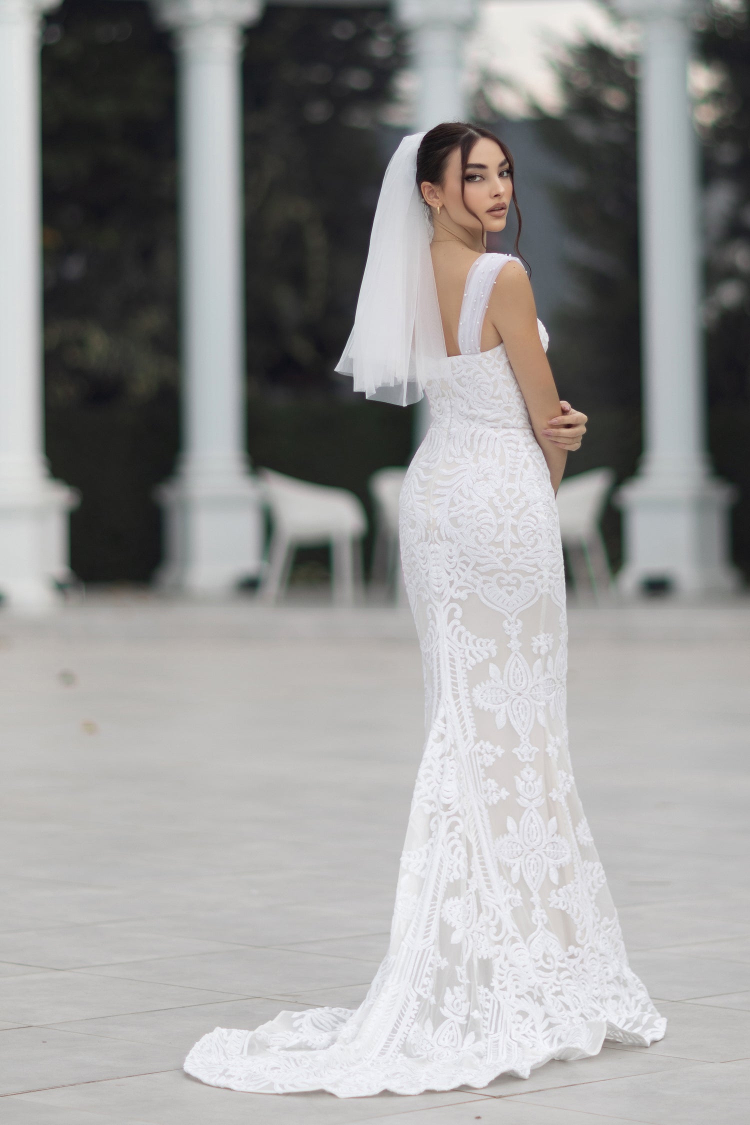 Wedding Dresses Long Mermaid Fishtail Wedding Dress White/Ivory