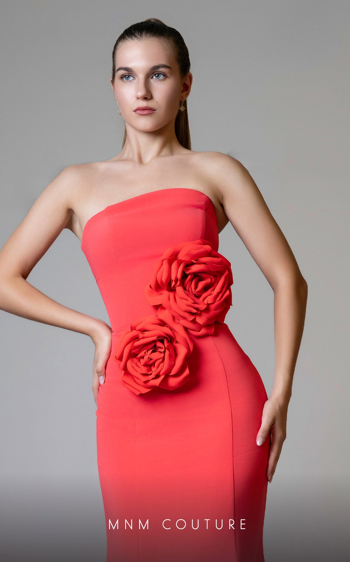 Formal Dresses Long Mermaid Fit Prom Formal Evening Dress Coral