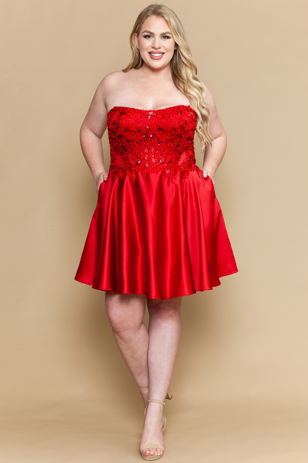 Plus Size Dresses Plus Size A Line Lace Applique Cocktail Dress Red Wine