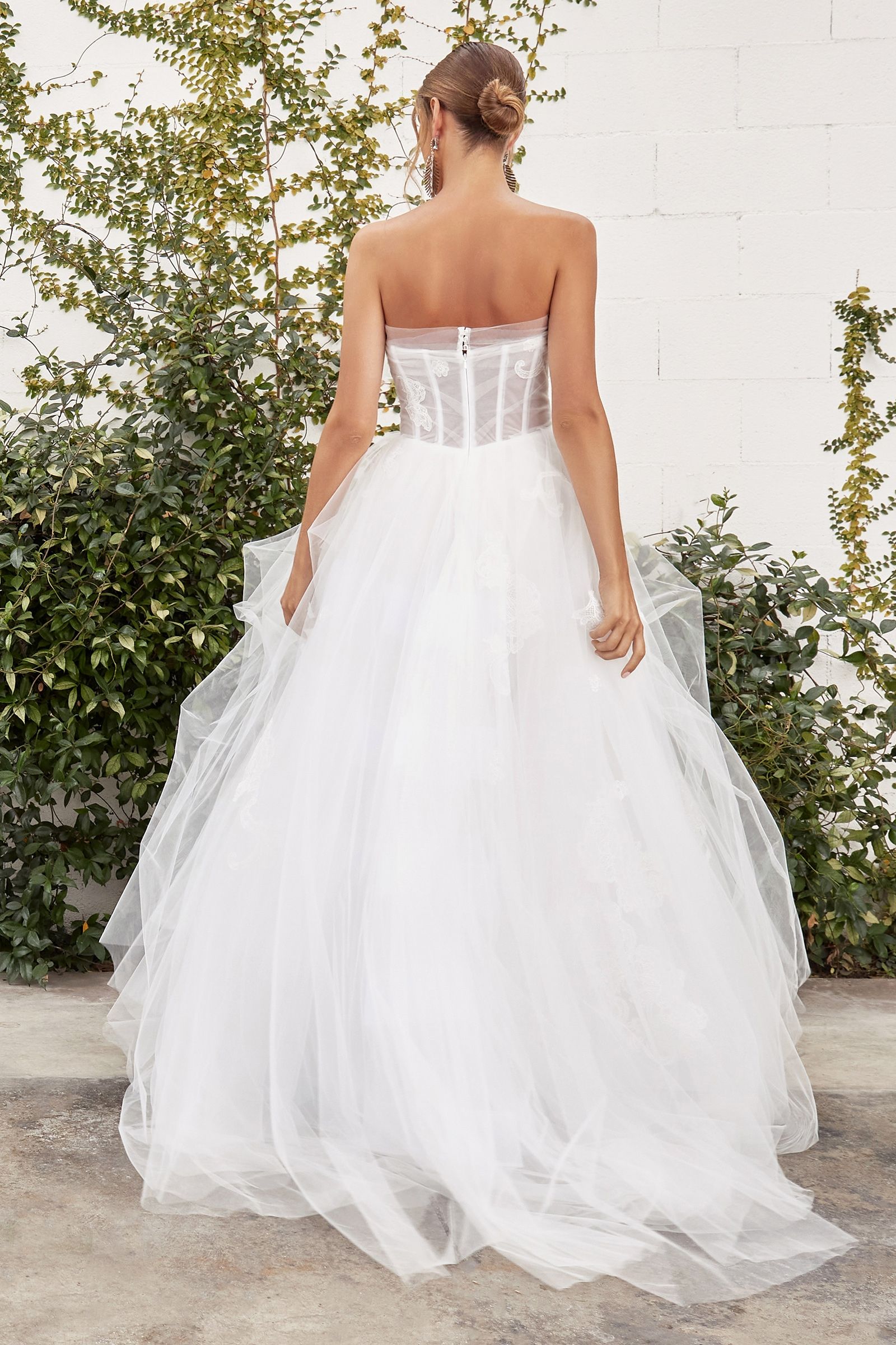 Wedding Dresses Corset Long Bridal A Line Wedding Dress Off White