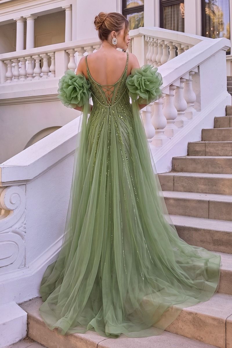 Sweetheart Floor-Length Tulle Prom Mermaid Andrea & Leo A1515