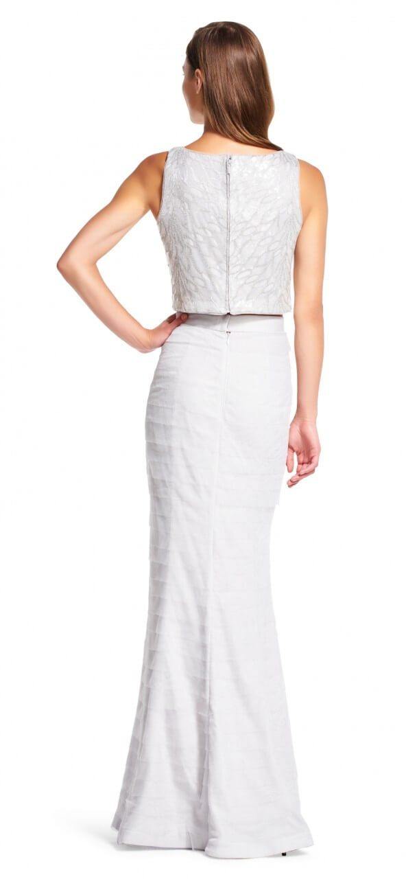 Adrianna Papell Long Formal Two Piece Evening Dress - The Dress Outlet Adrianna Papell