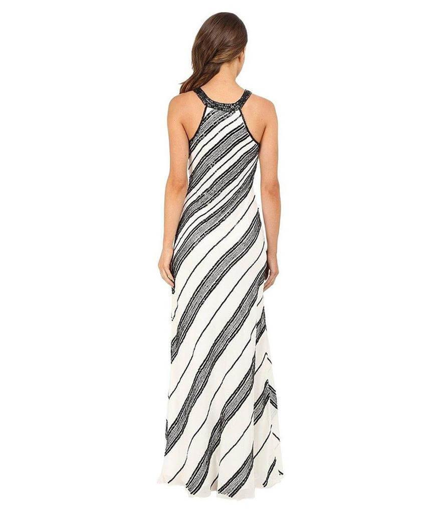 Adrianna Papell Halter Neck Long Formal Dress - The Dress Outlet Adrianna Papell