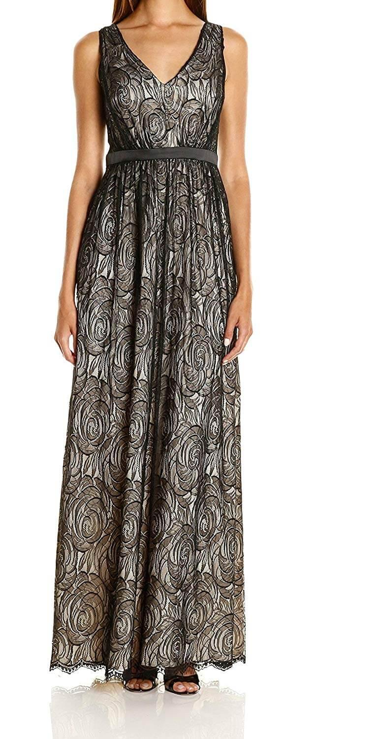Adrianna Papell Sleeveless Long Formal Evening Dress - The Dress Outlet Adrianna Papell