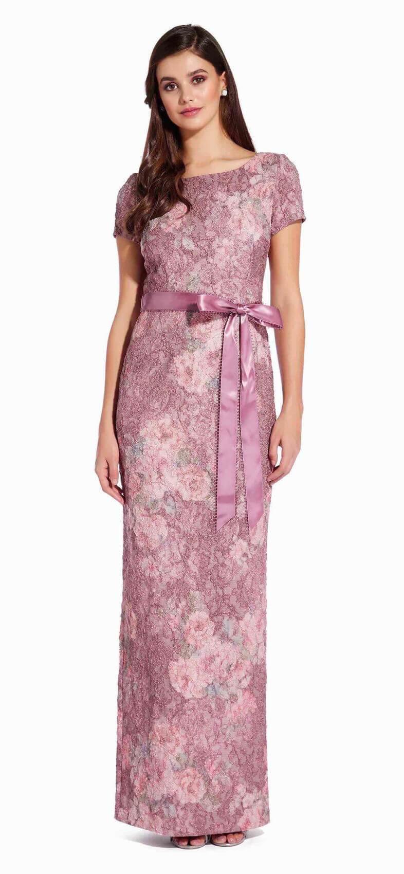 Rose Multi Adrianna Papell AP1E205696 Long Formal Mother of the Bride ...