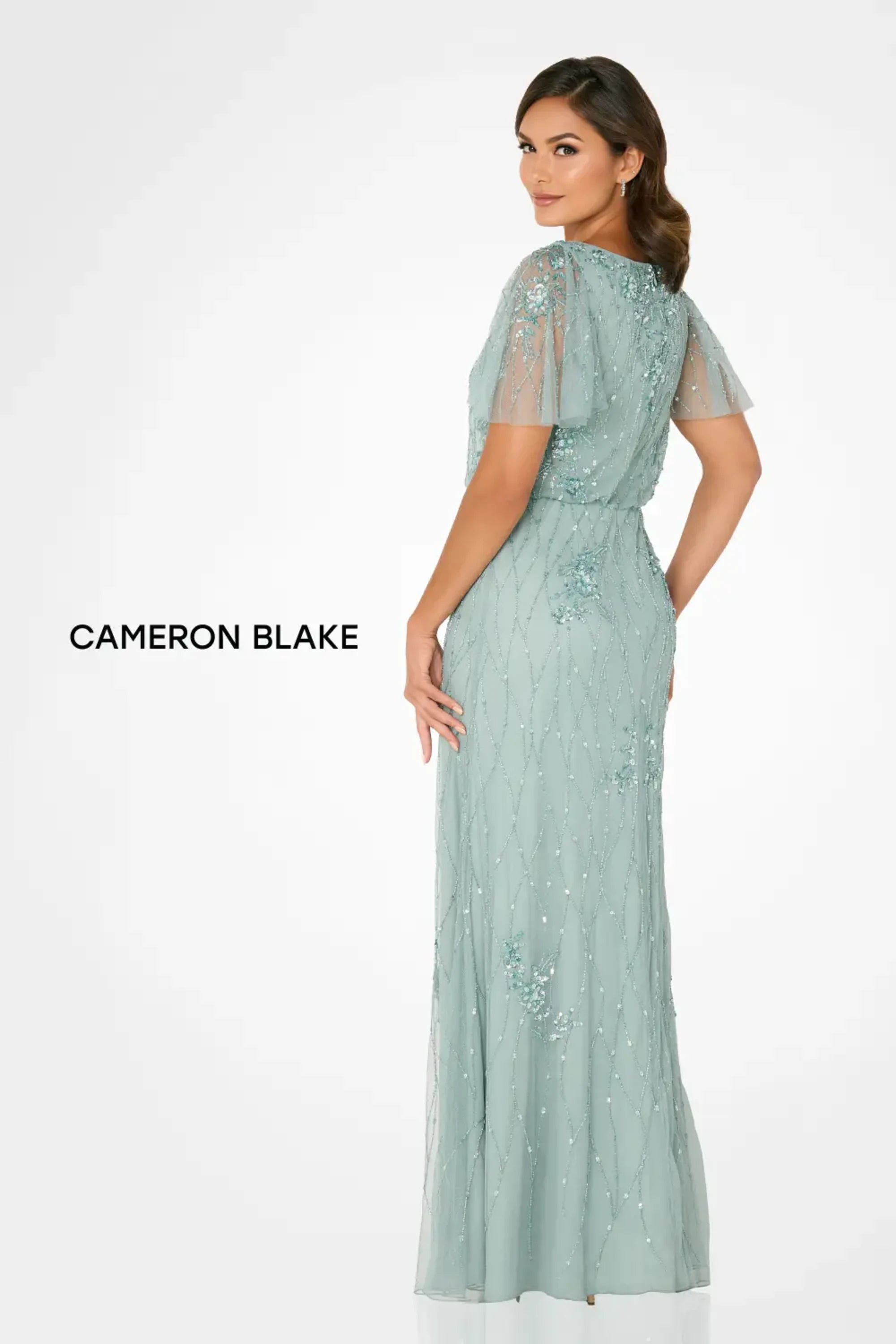Mother of the Bride Dresses Beaded Sequin Mother of the Bride Formal Long Dress Sage