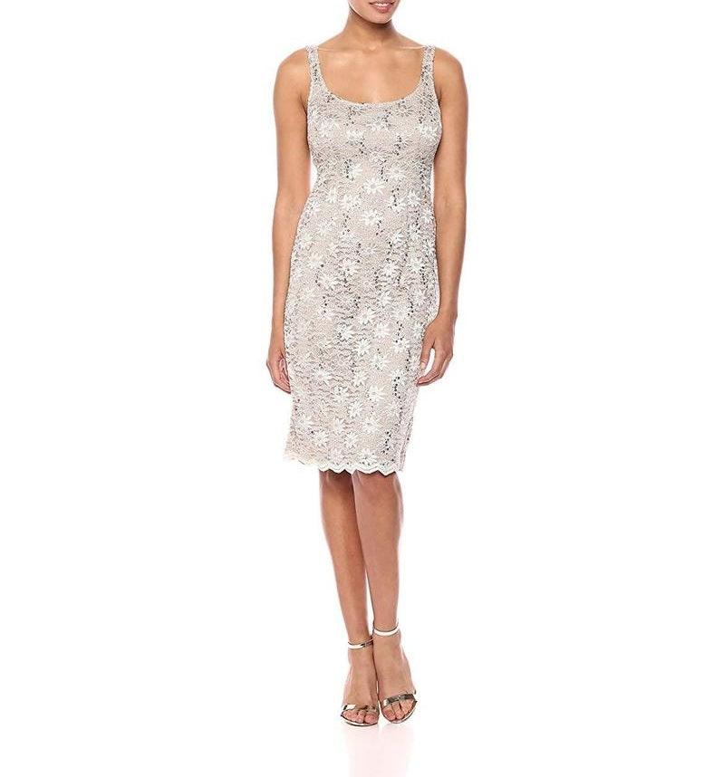 Alex Evenings Sleeveless Short Lace Dress Bolero Jacket - The Dress Outlet Alex Evenings