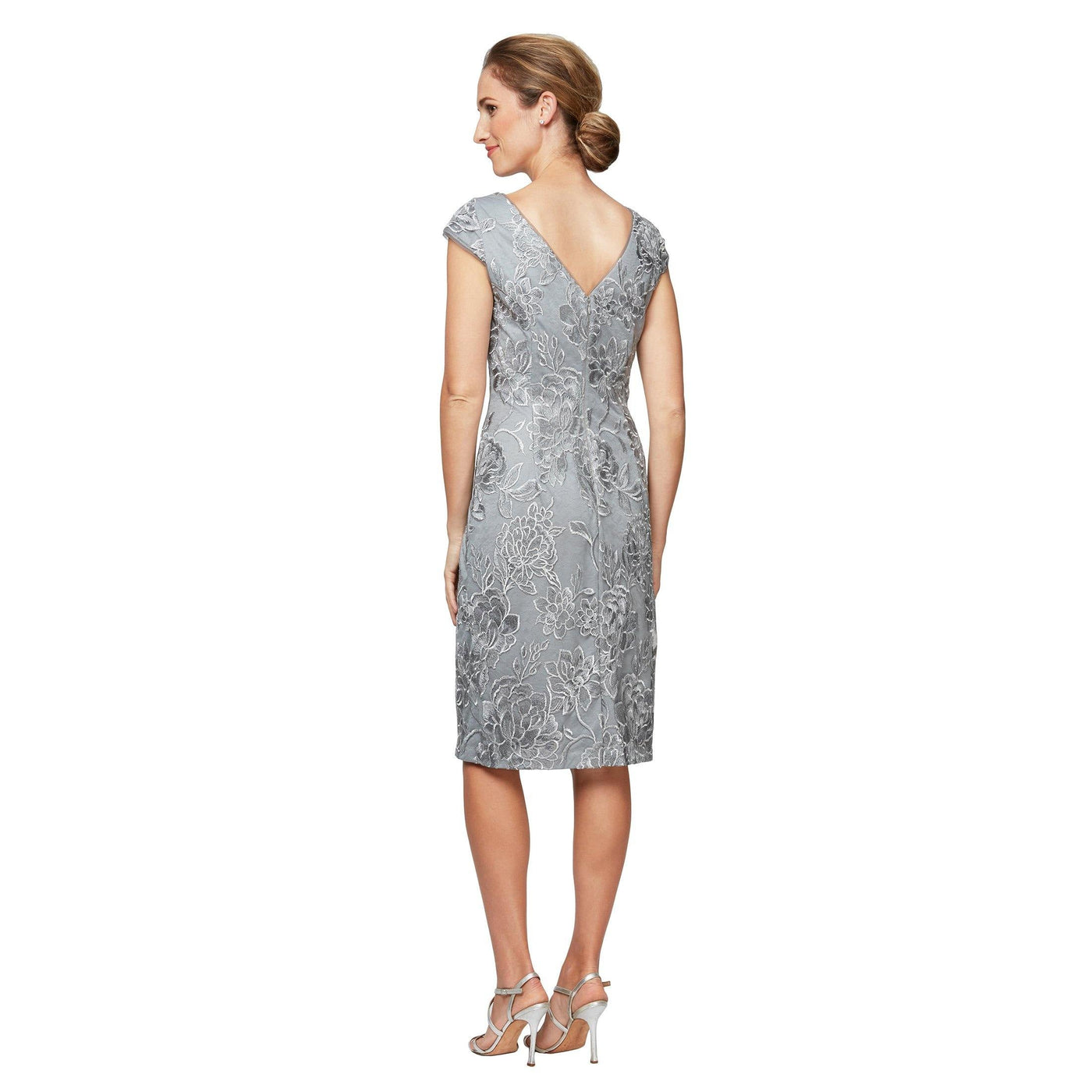 Alex Evenings Short Cocktail Cap Sleeve Dress 81171037 - The Dress Outlet