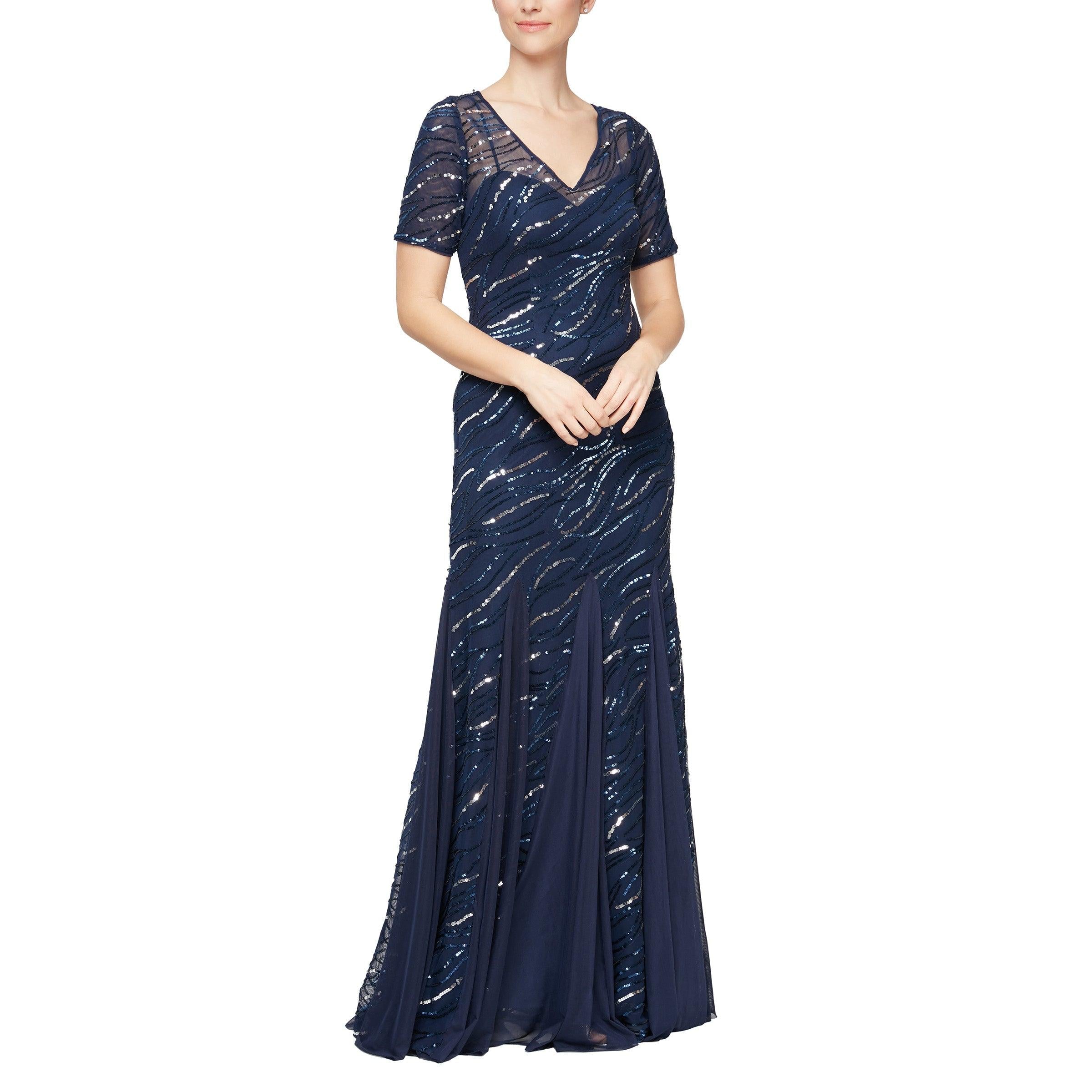 Navy Alex Evenings AE8196804 Long Formal Dress for $89.99 – The Dress
