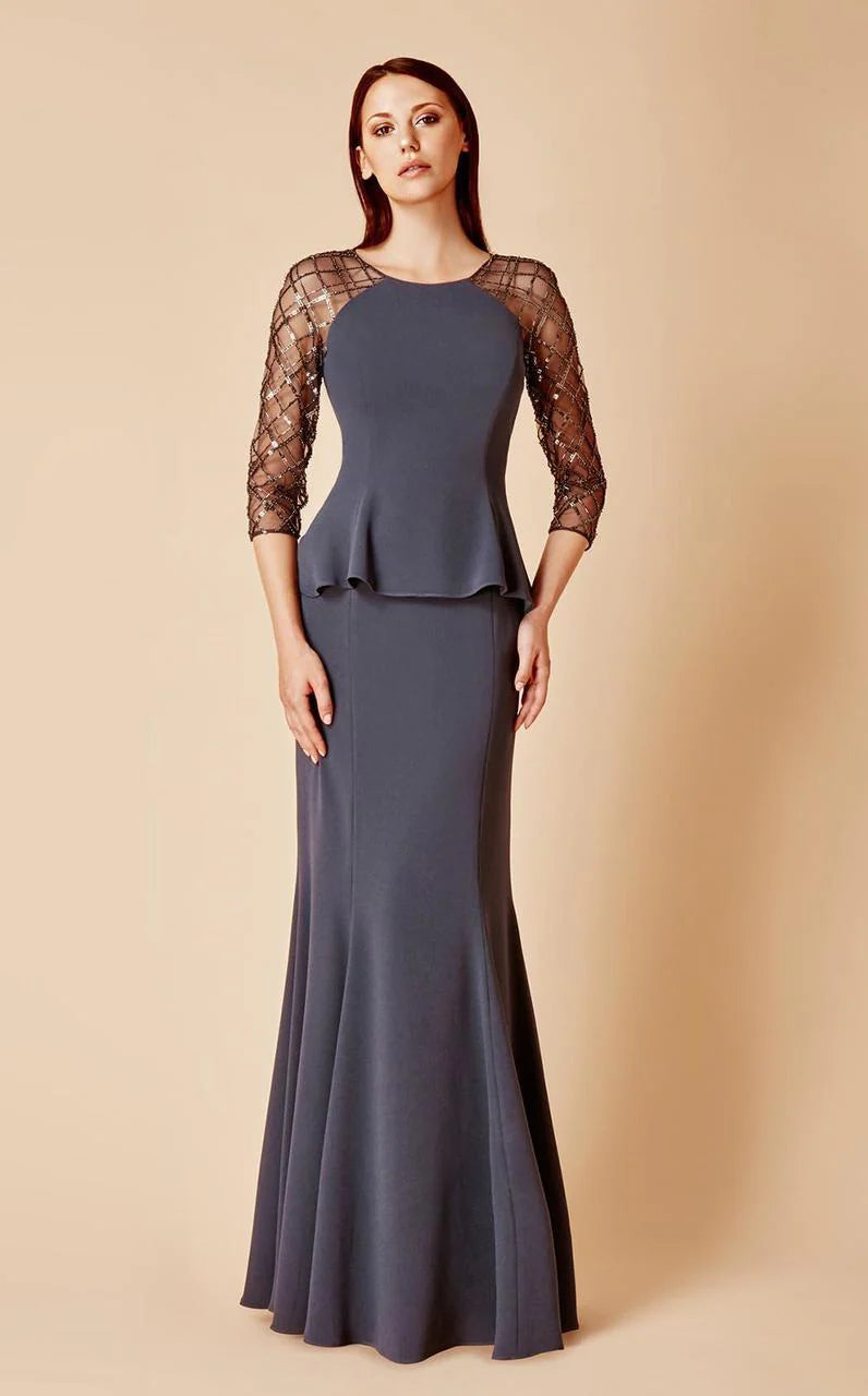 Formal Dresses Long Fitted Formal Evening Dress Graphite