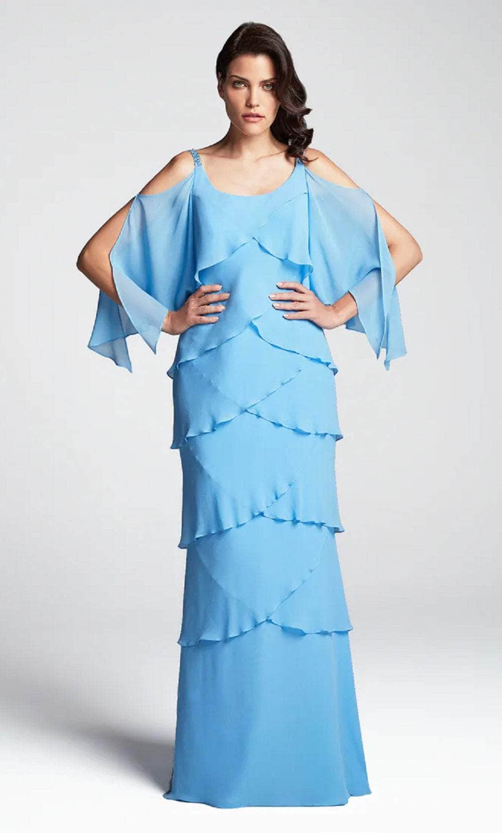 Formal Dresses Long Ruffle Formal Dress Periwinkle
