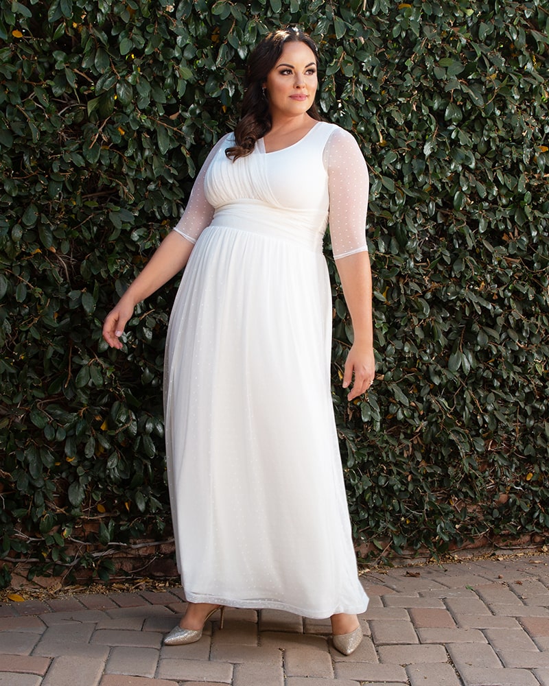 Wedding Dresses Bridal Long A Line Wedding Dress Kiyonna 19183605 Ivory/Cream