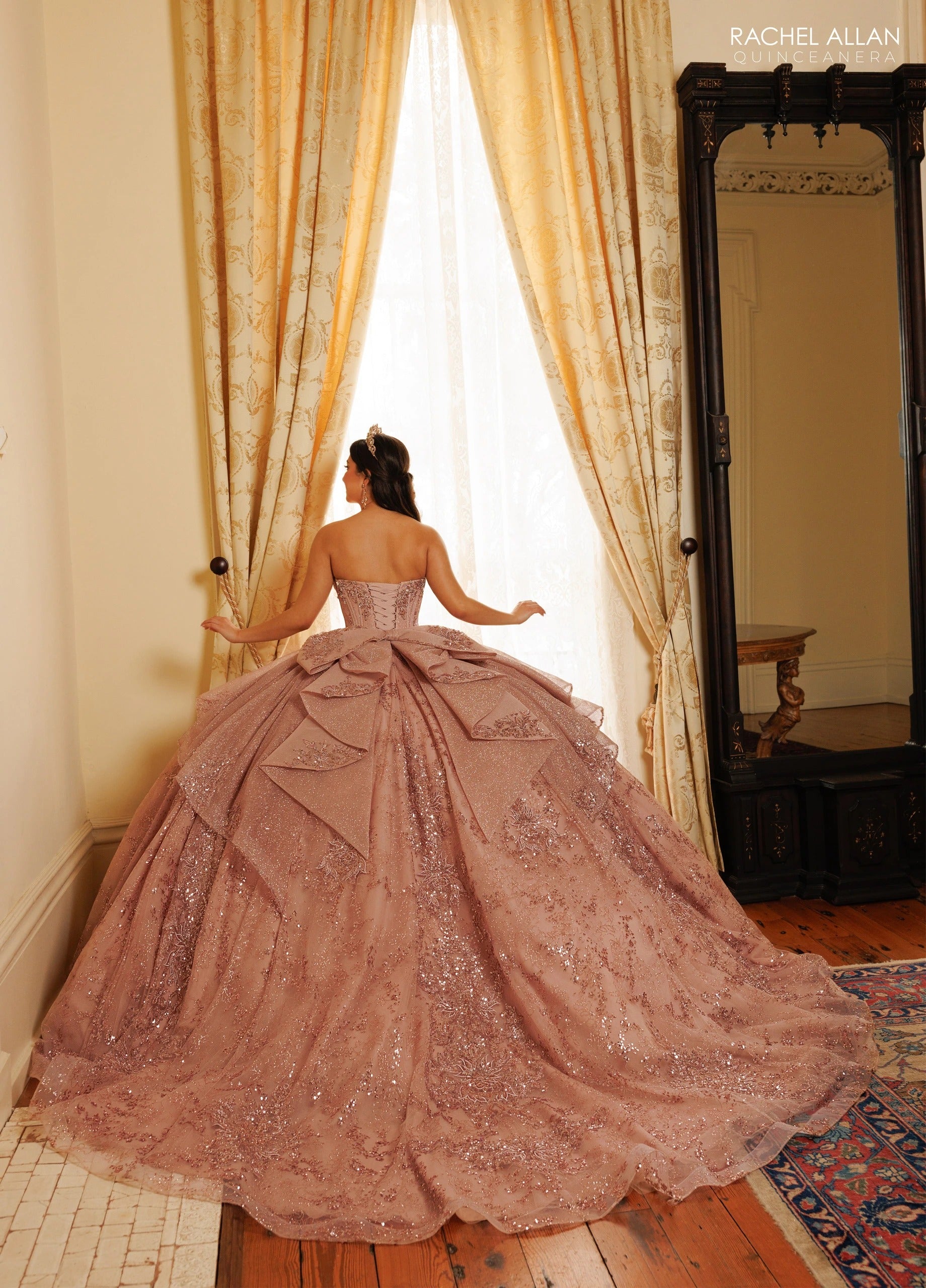 Sweetheart Floor-Length with T in Tulle Quinceañe Ball Gown Rachel Allan RQ3189