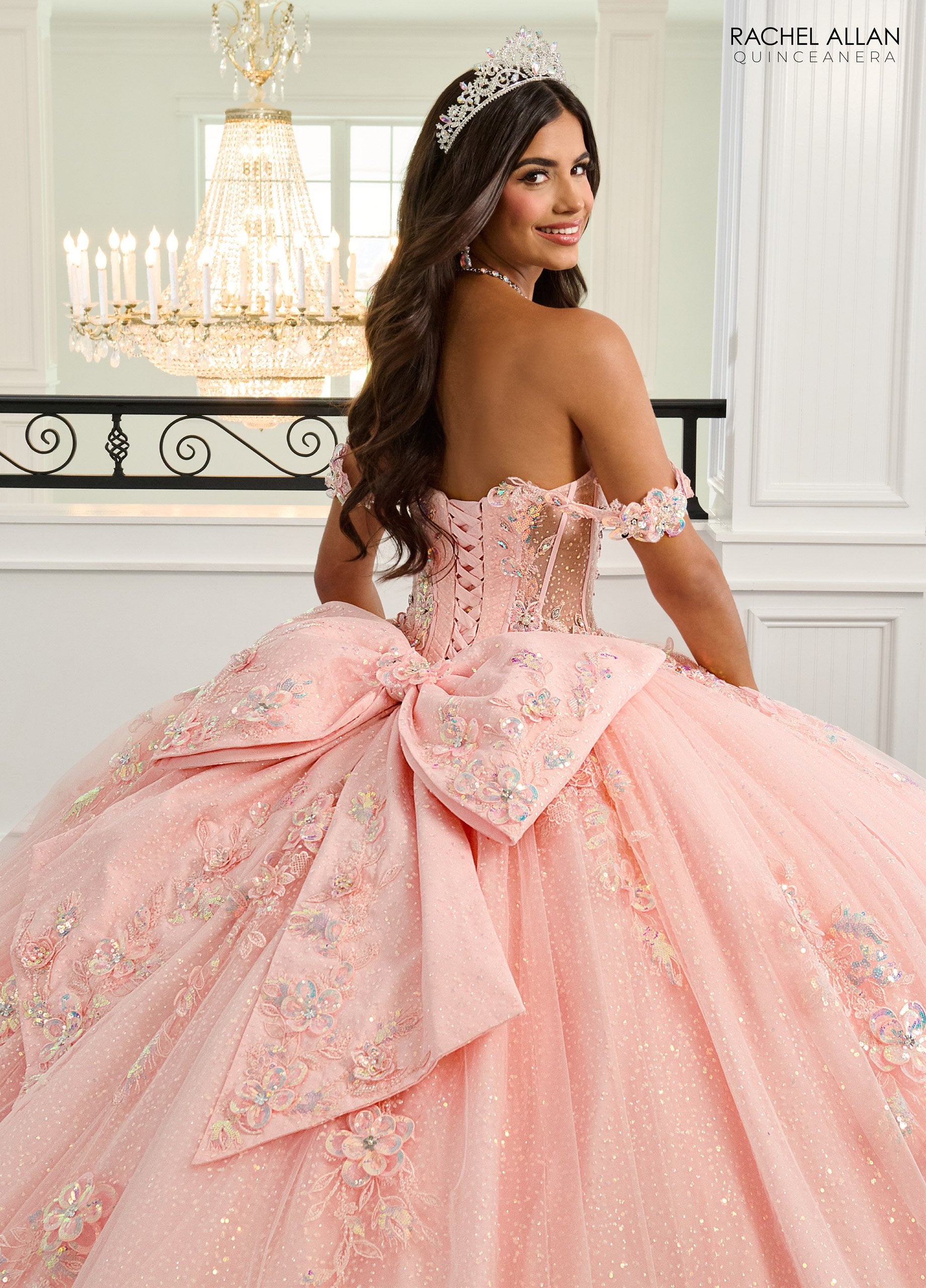 Quinceniera Dresses Sweet 16 Long Glitter Quinceanera Dress Blush