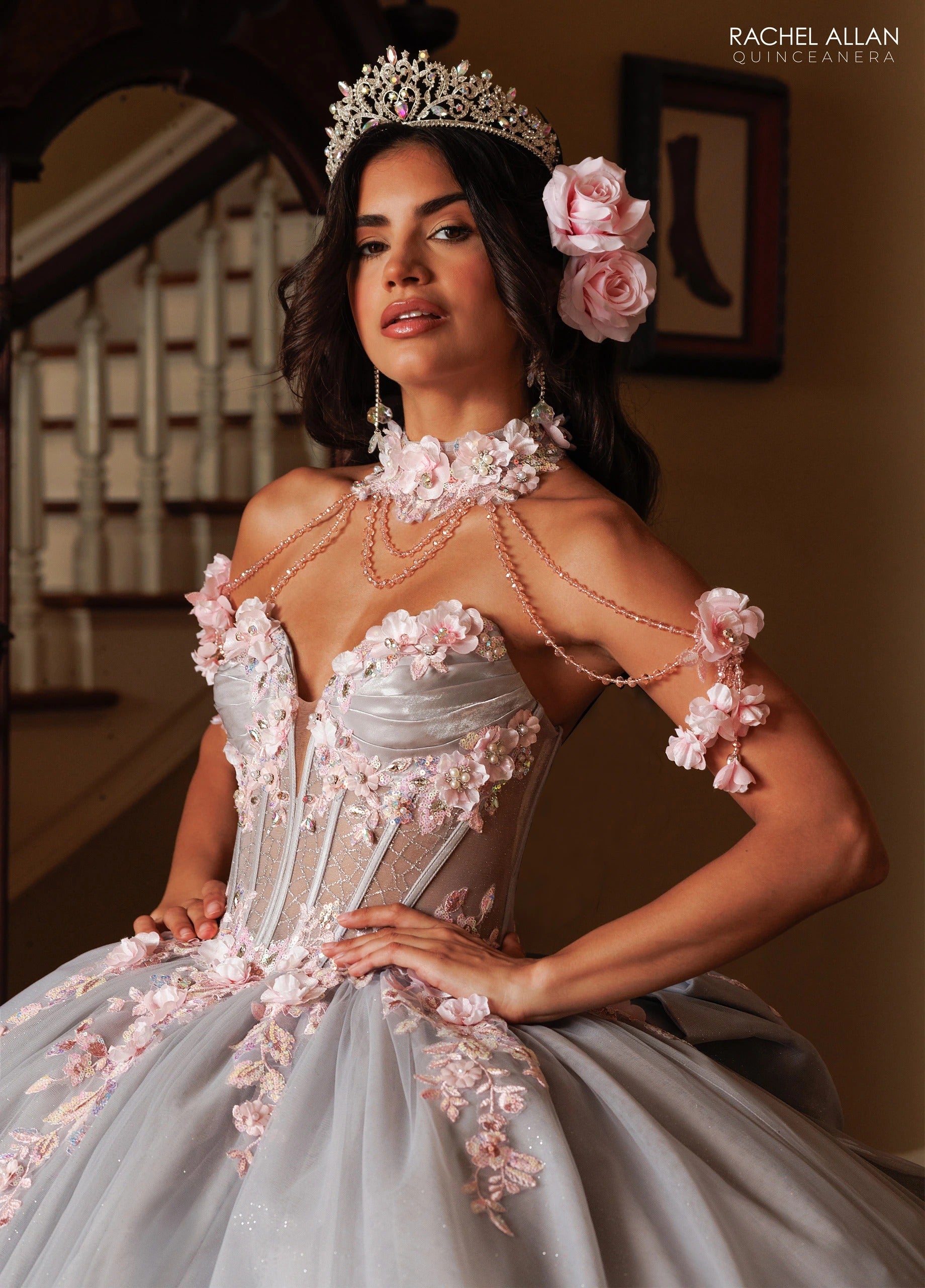 Sweetheart Floor-Length Tulle Quinceañe Ball Gown Rachel Allan RQ3184