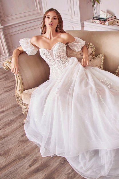 Andrea & Leo A1014 Long Wedding Dress Bridal Off White/Nude