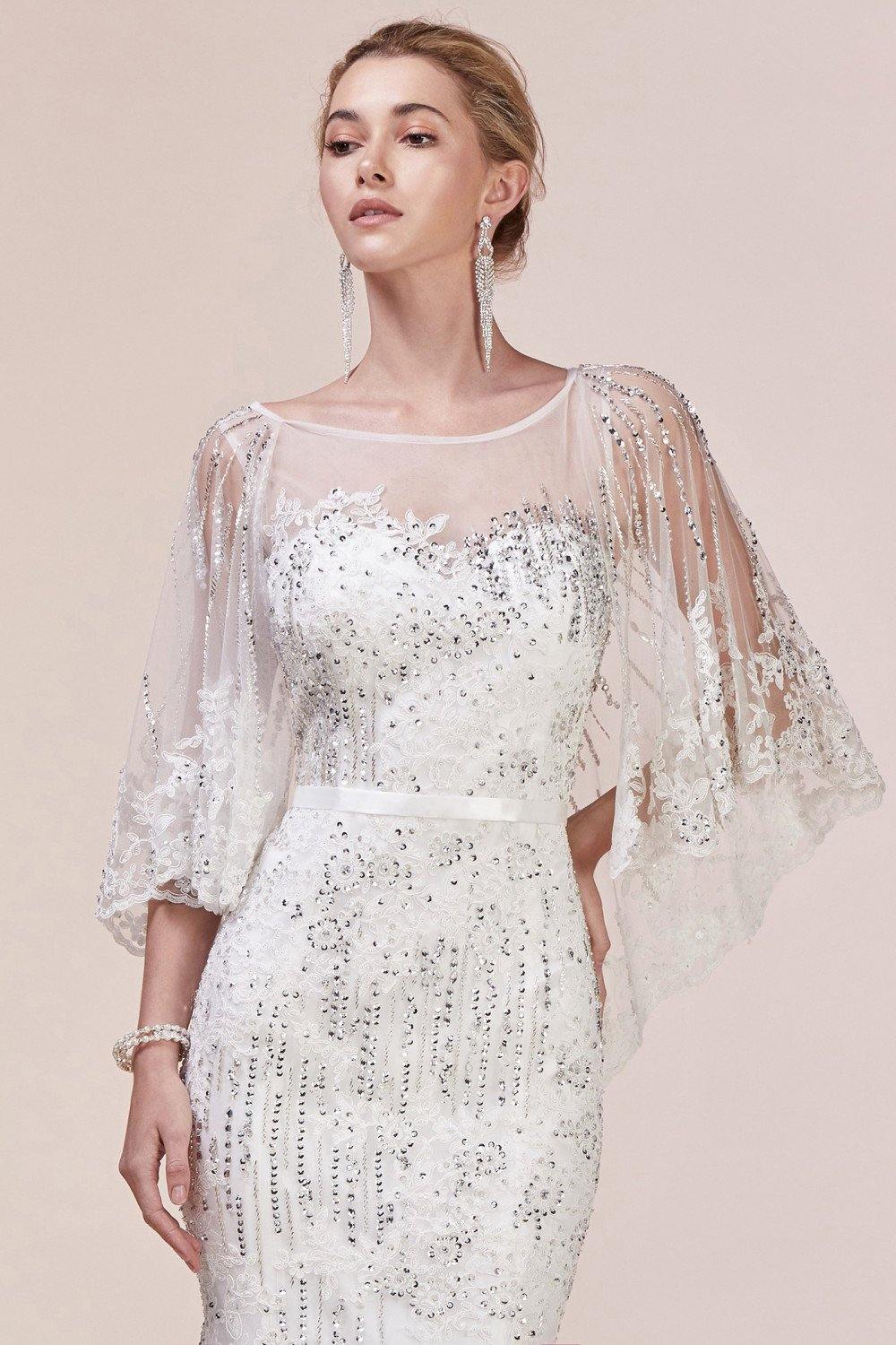 Andrea & Leo AL5263 Sparkling Long Wedding Dress White