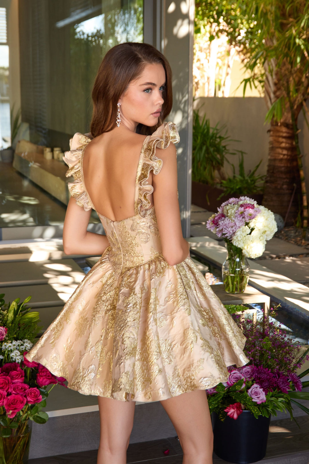 Sweetheart Mini Mikado Cocktail Fit & Flare Ava Presley 42395