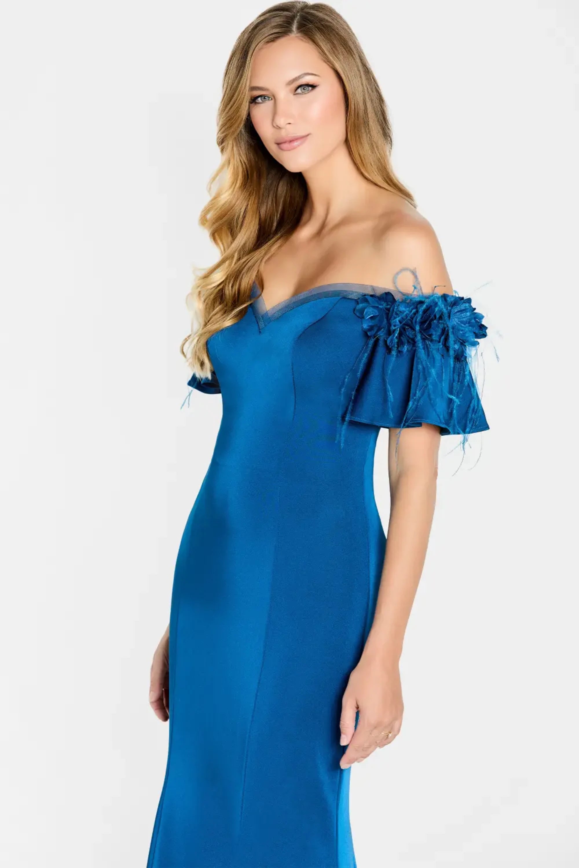 Formal Dresses Ruffle Mermaid Long Formal Evening Dress Dark Turquoise